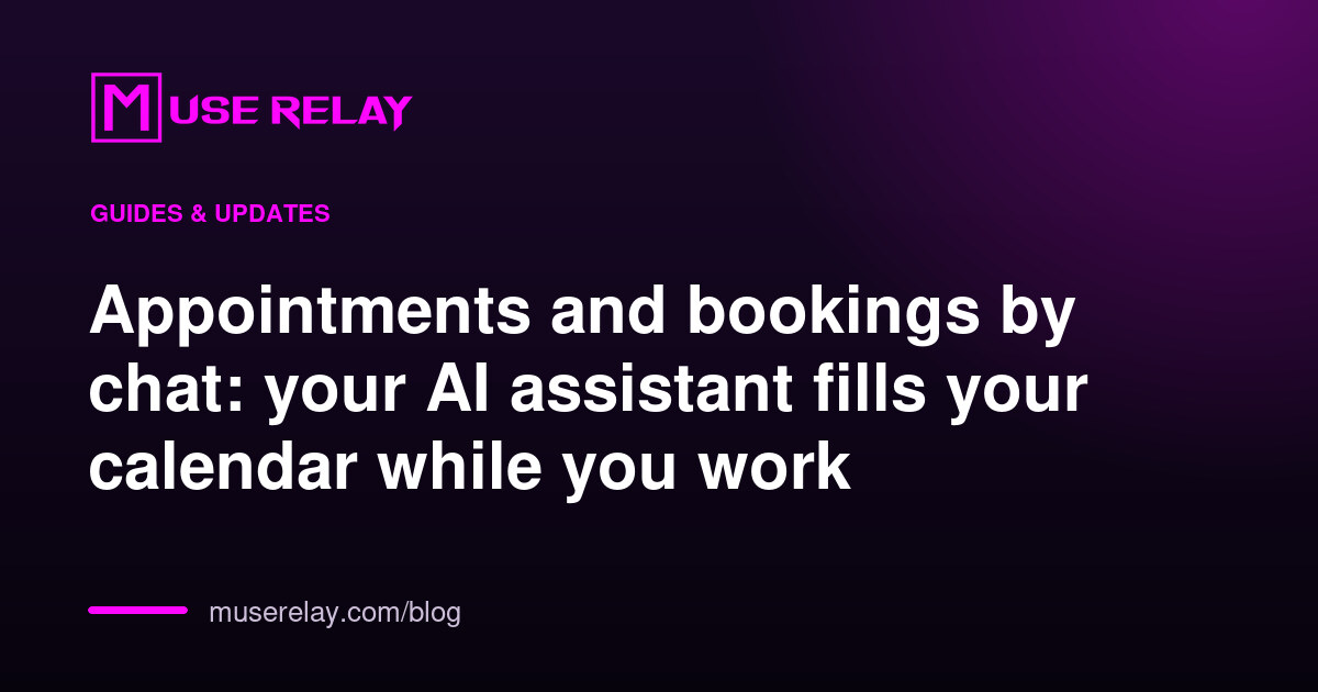 Appointments and bookings by chat: your AI assistant fills your calendar while you work