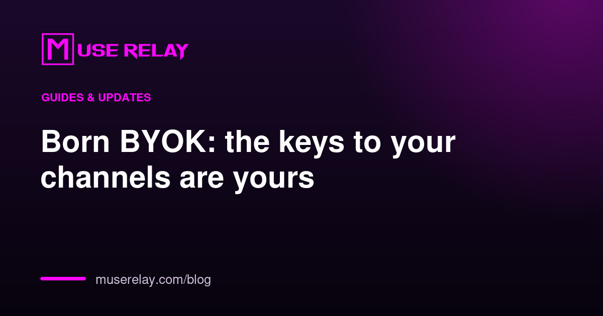 Born BYOK: the keys to your channels are yours